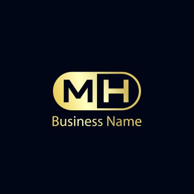 İlk Harf MH Logo Şablonu Tasarımı