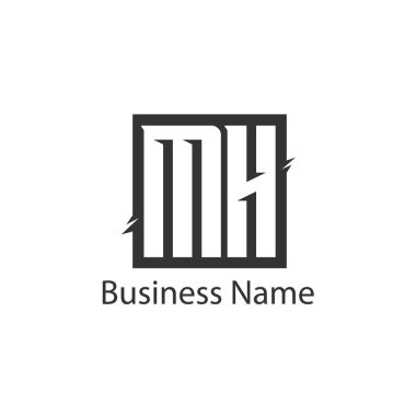 İlk Harf MH Logo Şablonu Tasarımı