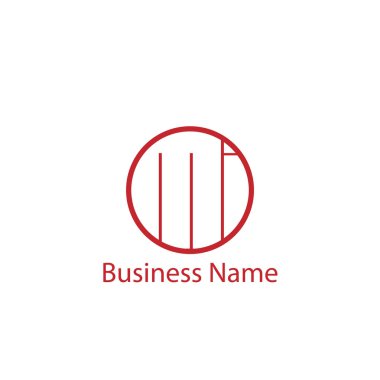 İlk harf Mi Logo tasarım şablonu
