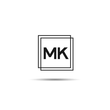İlk Harf MK Logo Şablonu Tasarımı