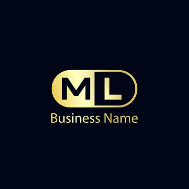 İlk harf Ml Logo tasarım şablonu