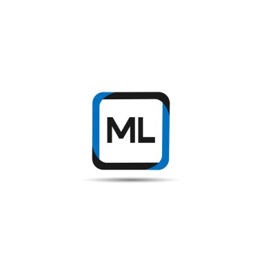 İlk harf Ml Logo tasarım şablonu