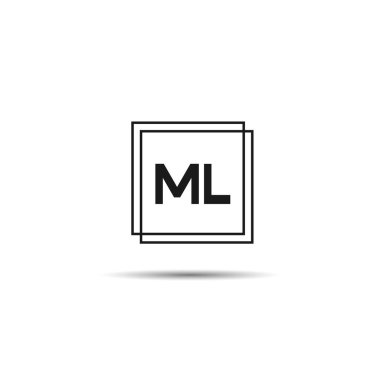 İlk harf Ml Logo tasarım şablonu