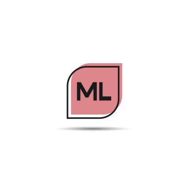 İlk harf Ml Logo tasarım şablonu