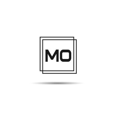 İlk mektup Mo Logo tasarım şablonu