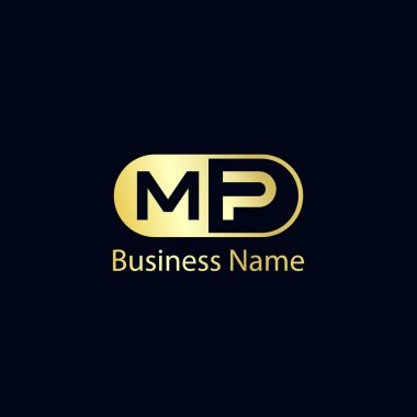 İlk harf Mp Logo tasarım şablonu
