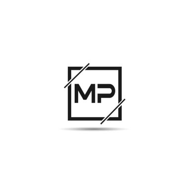 İlk harf Mp Logo tasarım şablonu