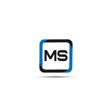 İlk harf Ms Logo tasarım şablonu
