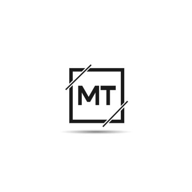 İlk harf Mt Logo tasarım şablonu