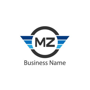 İlk harf Mz Logo tasarım şablonu
