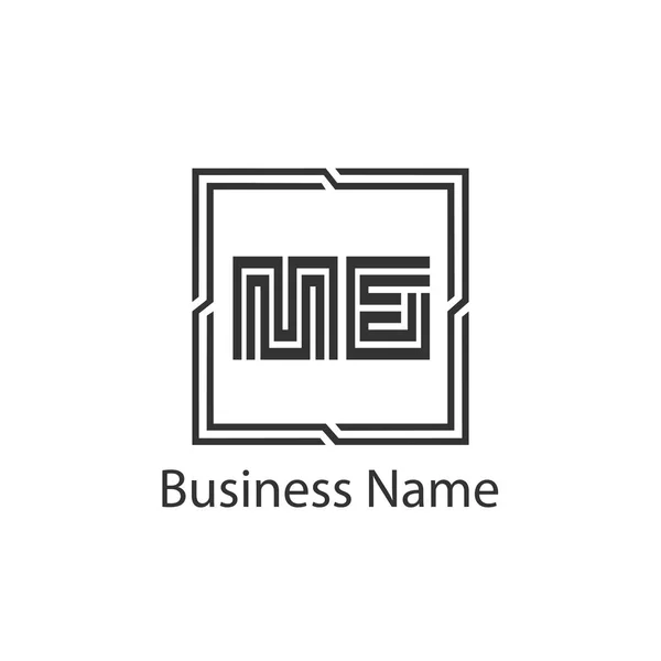 Mektup Bana Logo Tasarım Şablonu — Stok Vektör