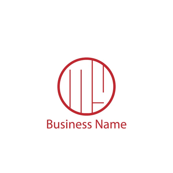 Begynnelsebokstav Min Logotyp Malldesign — Stock vektor