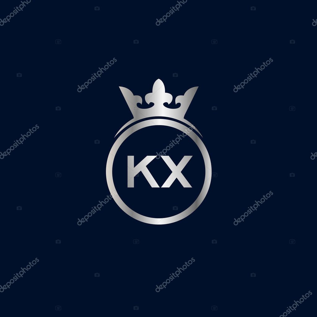 Initial Letter KX Logo Template Design