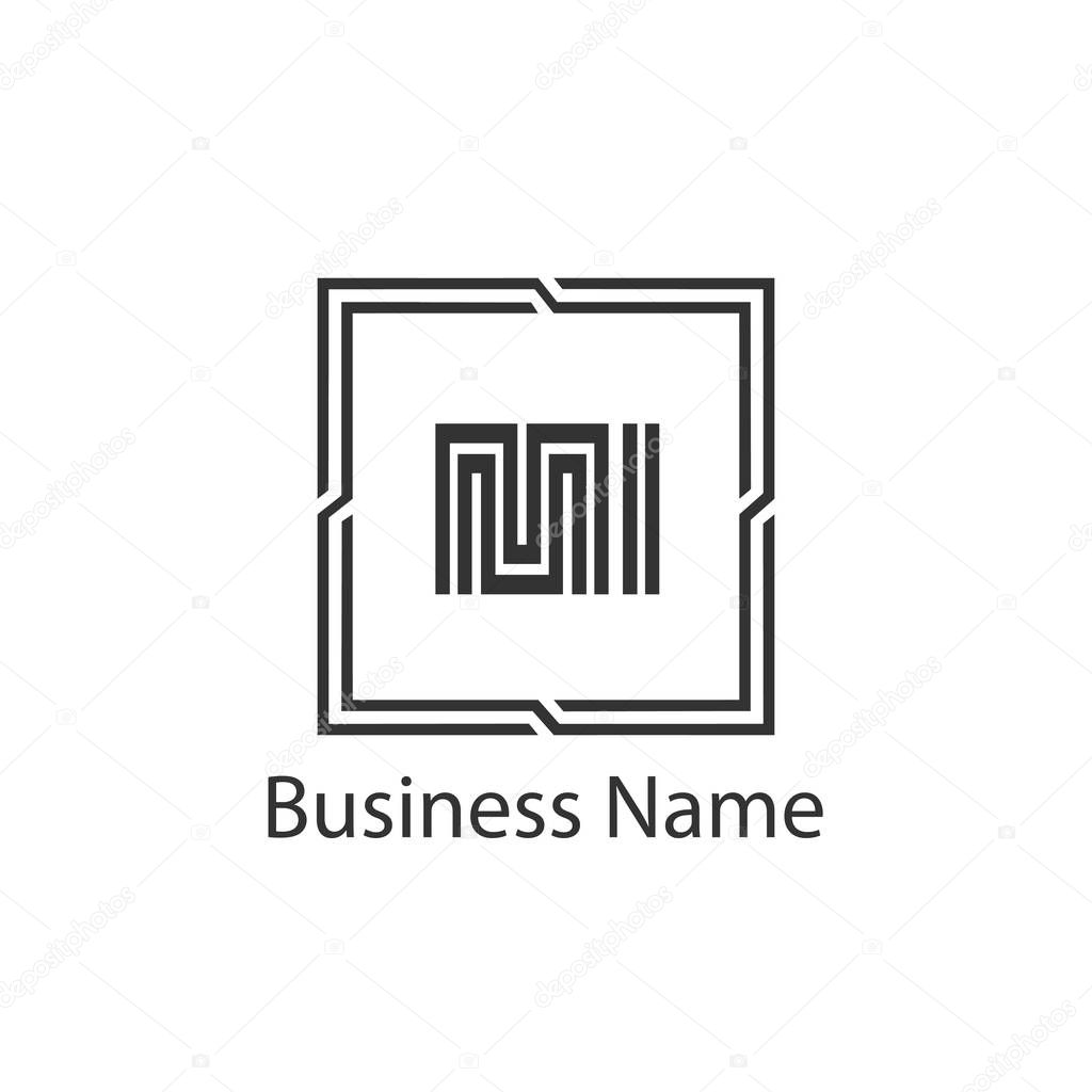 Initial Letter MI Logo Template Design