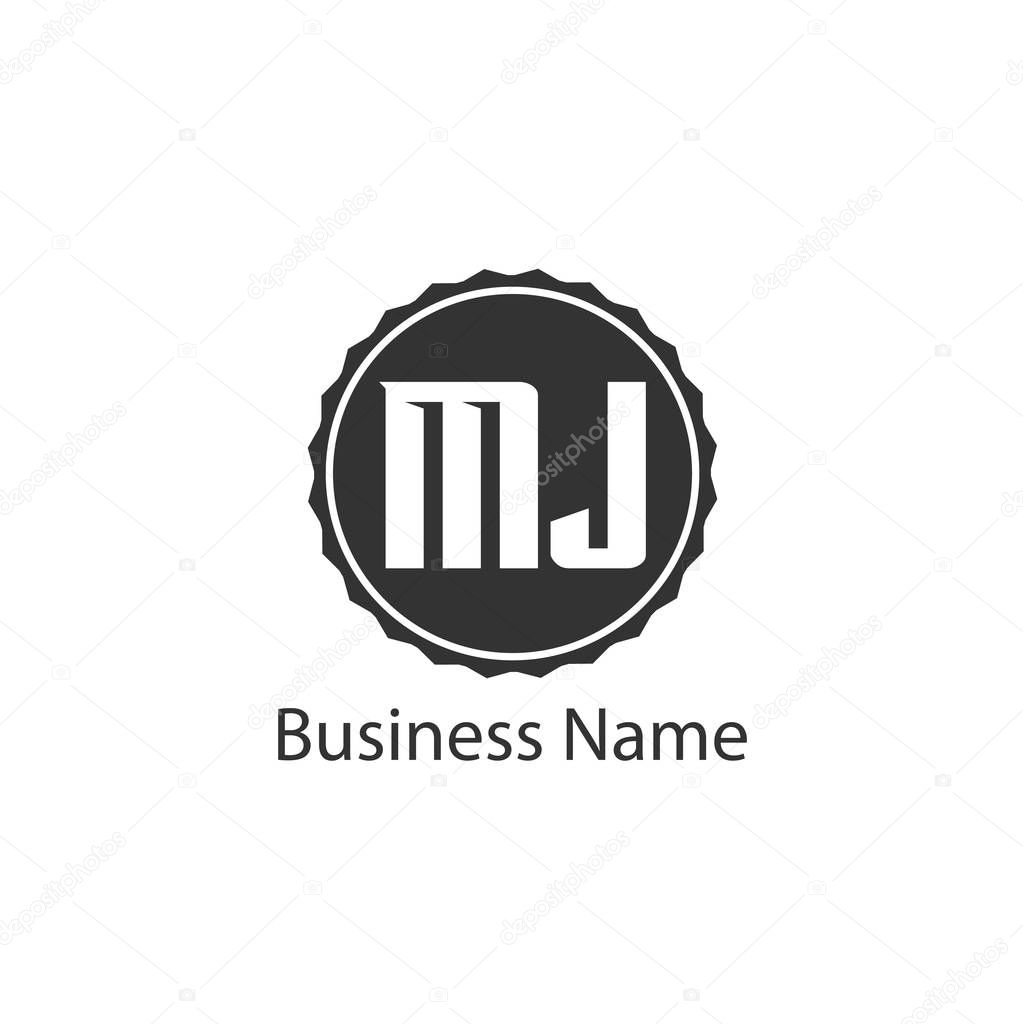 Initial Letter MJ Logo Template Design