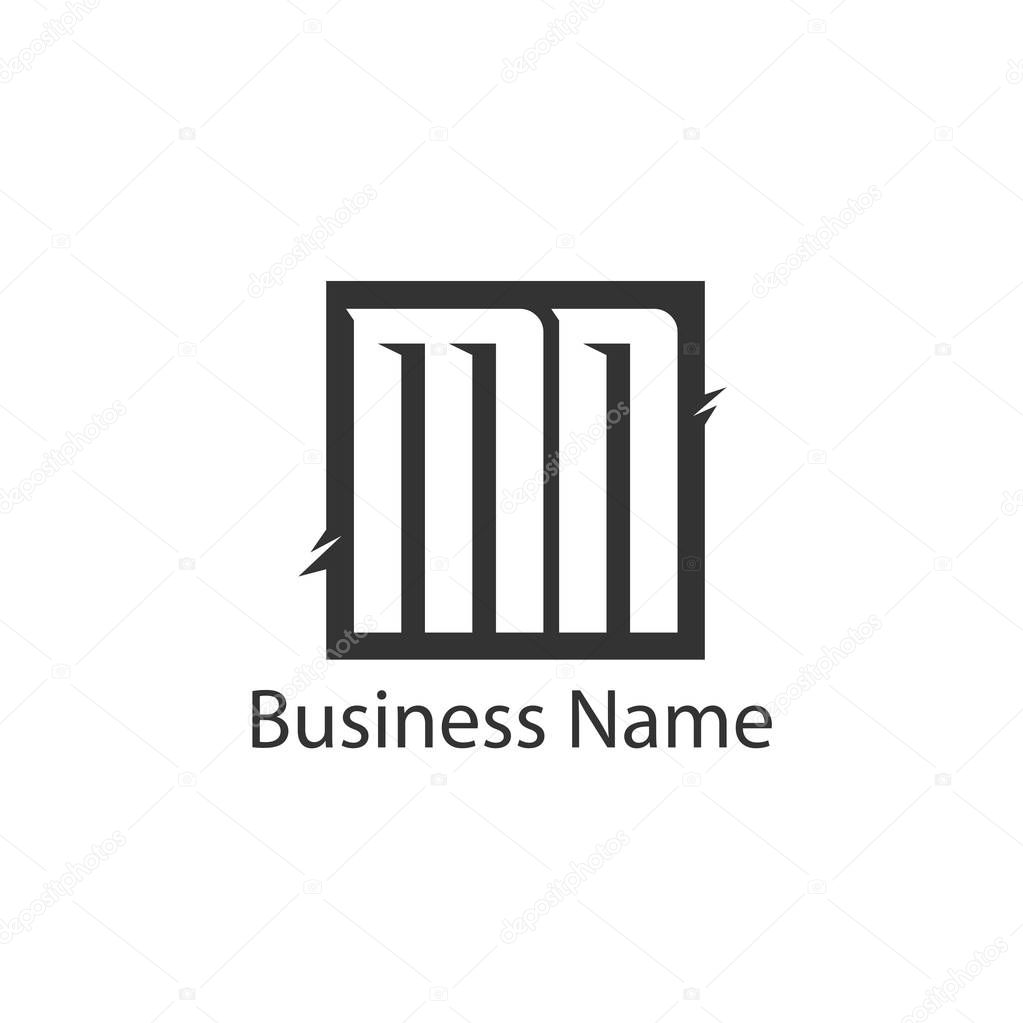 Initial Letter MN Logo Template Design