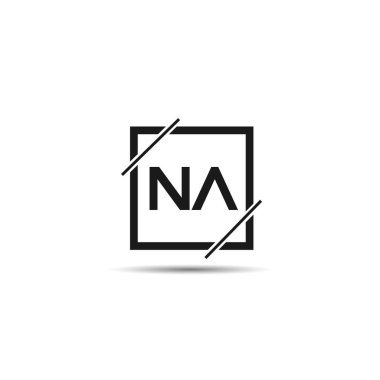 İlk harf Na Logo tasarım şablonu