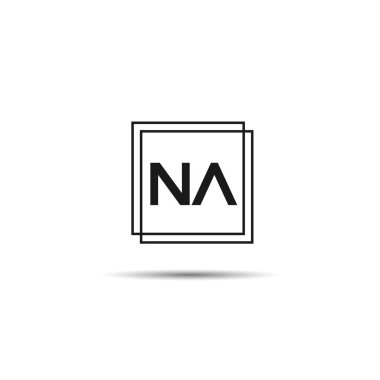 İlk harf Na Logo tasarım şablonu