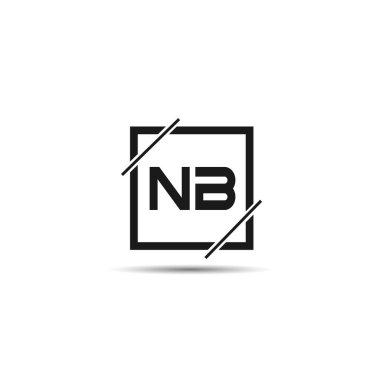 İlk mektup Nb Logo tasarım şablonu