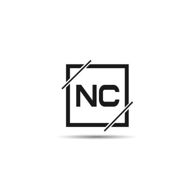 İlk mektup Nc Logo tasarım şablonu