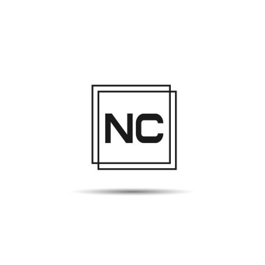 İlk mektup Nc Logo tasarım şablonu