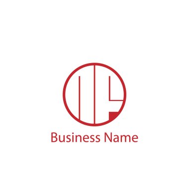 İlk mektup Nf Logo tasarım şablonu