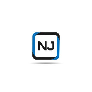 İlk Harf Nj Logo tasarım şablonu