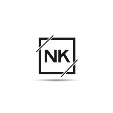 İlk harf Nk Logo tasarım şablonu