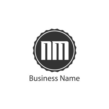 İlk harf Nm Logo tasarım şablonu