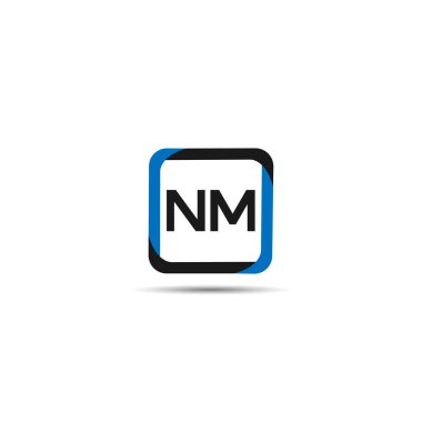 İlk harf Nm Logo tasarım şablonu