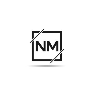 İlk harf Nm Logo tasarım şablonu