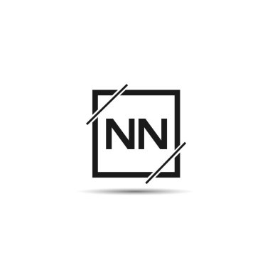 İlk harf Nn Logo tasarım şablonu