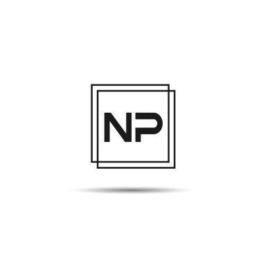 İlk harf Np Logo tasarım şablonu