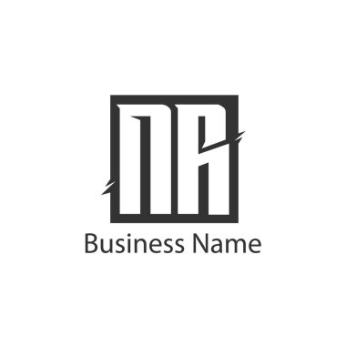 İlk harf Nr Logo tasarım şablonu