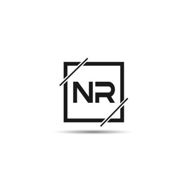 İlk harf Nr Logo tasarım şablonu