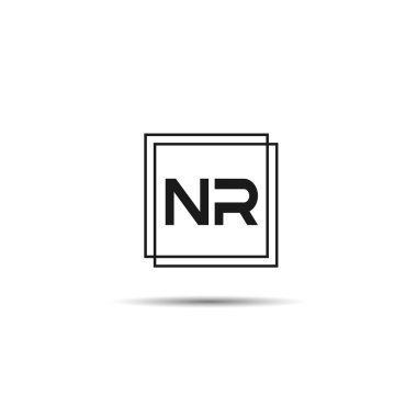 İlk harf Nr Logo tasarım şablonu