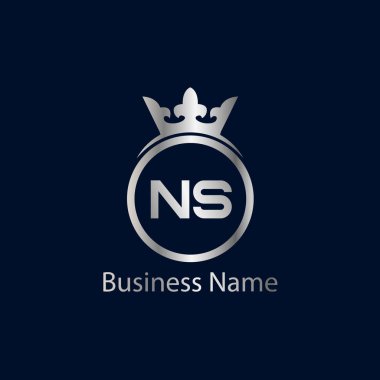 İlk harf Ns Logo tasarım şablonu