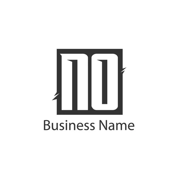 Lettre Initiale Aucun Modèle Logo — Image vectorielle