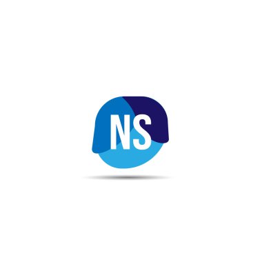 İlk harf Ns Logo tasarım şablonu
