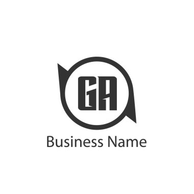 İlk Harf GA Logo Şablonu Tasarımı