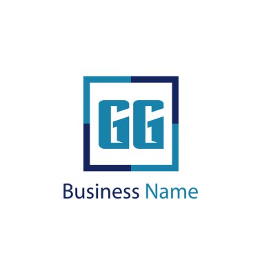 İlk harf Gg Logo tasarım şablonu