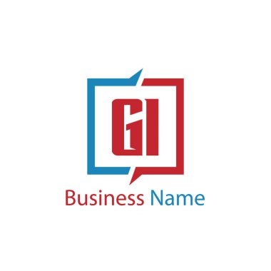 İlk harf Gi Logo tasarım şablonu