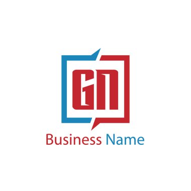 İlk harf Gn Logo tasarım şablonu