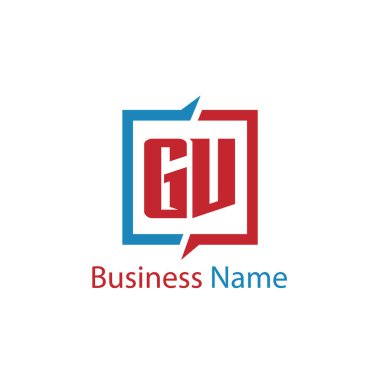 İlk harf Gv Logo tasarım şablonu