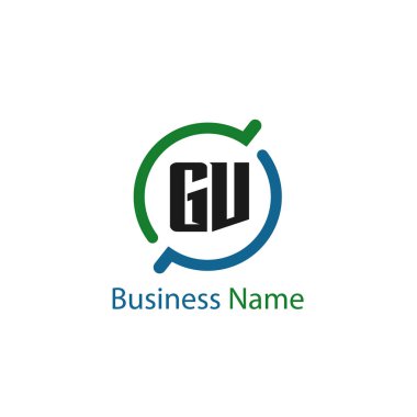 İlk harf Gv Logo tasarım şablonu