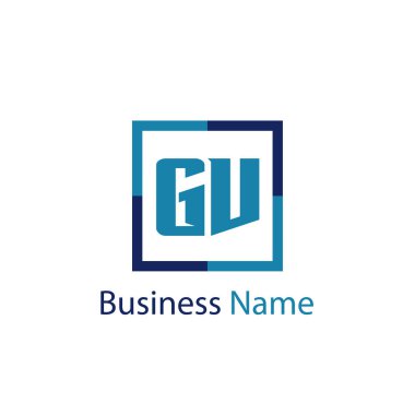 İlk harf Gv Logo tasarım şablonu