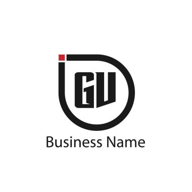 İlk harf Gv Logo tasarım şablonu