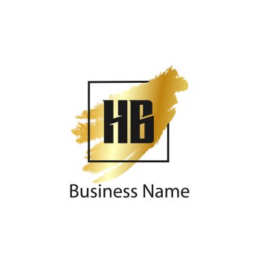İlk harf Hb Logo tasarım şablonu