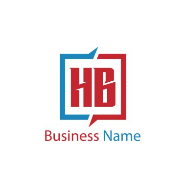 İlk harf Hb Logo tasarım şablonu