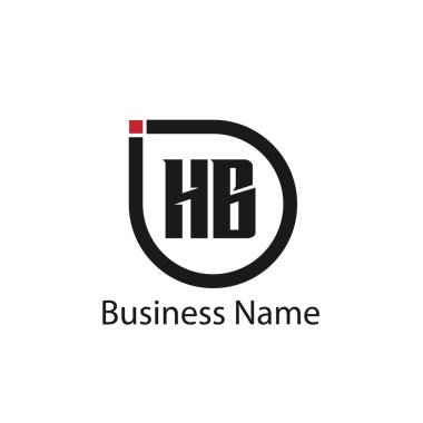 İlk harf Hb Logo tasarım şablonu